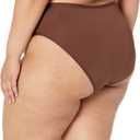 Amazon Essentials Women's Microfiber Underwear (Hipster & Thong) Pack of 6 (5X, Hipster, Black/Rich Hazel)