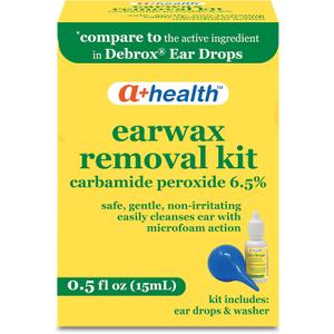 Earwax Removal Kit, Carbamide Peroxide 6.5%, Made in USA, Drops and Ear Bulb Syringe, 0.5 Ounces