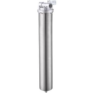NSF/ANSI 42 Certification 304 Stainless Steel Filter Housing for 20" Filter Cartridge, 1" NPT Water Filter Housing, Drain Valve Style C (Square Head)