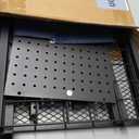 Garden Tool Organizer with Pegboard, Yard Tool Holder Standing for Garage Organization, Up to 30 Long-Handled/10 D-Handled Tools/Rake/Broom/Shovel/, with Side Storage Pocket