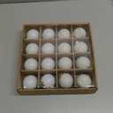 Syhood 16 Pcs Christmas Glass Ball Ornaments Set 2.36" Hanging Glass Bulbs with Loop Hanging String for Christmas Tree Decoration for Holiday Xmas Tree Gifts Home Decor (White)