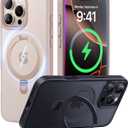 CASEKOO Ultra-Magnetic Stand for iPhone 16 Pro Max Case [Military Drop Protection] [Compatible with MagSafe] Shockproof Translucent Matte Slim Ring Holder Case for iPhone 16 ProMax 6.9", Gold
