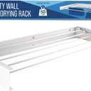Maplefield Wall Mounted Foldable Drying Rack - Heavy Duty 50 lb Laundry Rack - Rust Resistant Indoor & Outdoor Use - Easy Wall Mount Installation