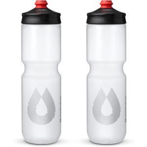 HydraPak Breakaway Surge Lightweight Bike Water Bottle 2-Pack (20oz, 25oz, 30oz) - High Flow, Cycling & Sports Squeeze Bottle