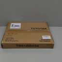 TUTOTAK End Table, Side Table, Nightstand, 2-Tier Storage Shelf, Sofa Side Table for Small Space, Living Room, Bed Room Brown and Black TB01BB034