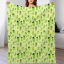 Pickles Throw Blanket for Teens Boys Girls and Adults Soft Warm Cozy Funny Midweight Food Flannel Blankets for Couch Sofa Bed Camping Travel Home Decor 50" X 60"