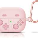 OneNine Compatible with Samsung Galaxy Buds 3 Pro Case, Silicone Case for Samsung Galaxy Buds 3/3 Pro, Wireless Bluetooth Headphones Protective Case with Keychain, Headphone Accessories (Pink)