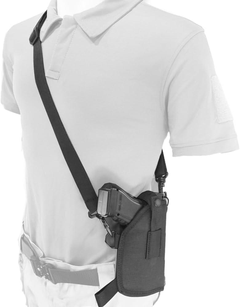 Sling Shoulder Holster Fits Handgun with Laser or Light Attachment Horizontal Vertical Ambidextrous Carry