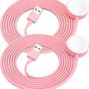 2Pack Pink for Watch Charger USB Magnetic Fast Charger Portable Compatible with Watch Ultra/SE/Series 10-1 [3.3FT]