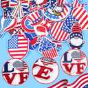 AUGSUN 12pcs Independence Day Iron on Patches 4th of July Patriotic Embroidered Sew Applique Repair Patch American Flag DIY Crafts for Clothing Jacket Jeans Pants Dress Backpack Hat Decorations Gift