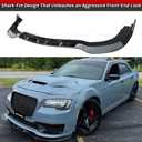 WildWell Front Bumper Lip Splitter Compatible with 2015-2024 Chrysler 300 | Front Lip Spoiler Fits Chrysler 300 300C 300S Touring Limited Performance Style ABS Material Glossy Black