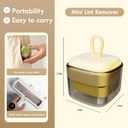 2 x Washable Mini Lint Rollers, Portable Pet Hair Remover Sticky Roller for Clothes, Travel Size Reusable Lint Remover for Cleaning Various Dust and Debris(Beige)