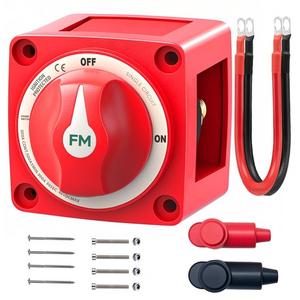 FASTSTORM 300A 12V 48V Battery Disconnect Switch with 2GA Cable Side Post Mounting Bracket High Current Battery Cut Off Heavy Duty Master Switch for Car Boat RV ATV UTV Vehicles