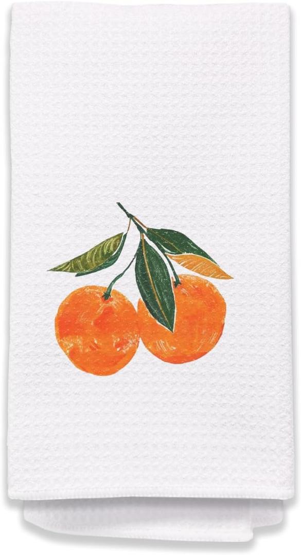 Citrus Orange Kitchen Towels, Orange Dish Towels for Kitchen, Orange Hand Towels for Bathroom, Orange Bathroom Kitchen Decor, Fruit Kitchen Towels, 16x24 Inches