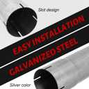 Silver Galvanized Straight Exhaust Pipe Tubing Steel 30 Inch Long 4 Inch OD