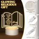 Kosiz 10 Pcs Pastor Appreciation Gifts Bulk LED Light Pastors Gift for Night Men Women Acrylic Clergy Lamp with Base Bible Verse Gifts for Xmas Birthday Anniversary (Classic Pastor)