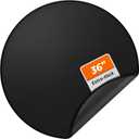 36" Heavy-Duty Fire Pit Mat for Solo Stove Bonfire: Round Fireproof Under Grill Mat Heat Insulated Indoor Fireplace Pad Protector for Decks, Patios, Grass, BBQ Smoker, Reusable Oil-Proof & Waterproof