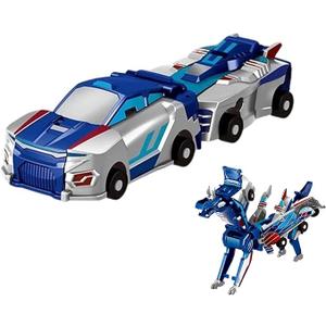 Silver Wing Flying Dragon Crash 2-in-1 Toy, Transforming Car Wing Dinosaur Toy, 2-in-1 Vehicle Dinosaur Car for Boys Aged 3-5 - Fun and Interactive Toy with Easy Conversion