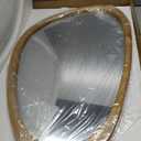 PERFNIQUE Asymmetrical Mirror, Irregular Wall Mirror, 30"x19" Tempered Glass Wood Framed Mirror for Mid Century Modern Decor, Decorative Mirrors for Bedroom, Living Room, Entryway, Vanity