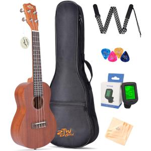 Concert Ukulele with Aquila strings, AAA Mahogany Ukelele for Professional Beginners Teens Adults, 23 Inch Uke Kit with Gig bag, Tuner, Strap, Picks, Ukalalee Gift