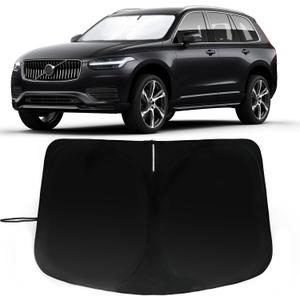 Windshield Sun Shade for Volvo XC90 2016-2024, Car Front Window Sunshade with 240T Sun Visor Protector Blocks UV Rays Heat Sun Shield Accessories