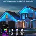 Fussion 200ft Permanent Outdoor Lights for House, 2025 Smart RGB LED Outside Lights with APP Remote Control, IP67 Waterproof Eternity Eaves Lighting for Christmas, Halloween, Holiday, Party, Daily