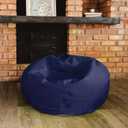 Big Joe Classic Bean Bag Chair for Kids Bedroom and Reading Nook, Easy-Clean Navy, Durable Nylon Polyester Blend, 2 feet Refillable