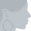 Amazon Essentials Gold Plated or Stainless Steel Flattened Hoop Earrings