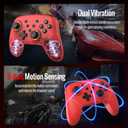 BETMI RGB Wired Pro Controller for Switch 2 with 9-Axis Motion Sensing/C Button/Hall Effect Joysticks/LED Light/Dual Vibration/Built-in Stereo Jack/Marco, Gamepad Fit for Switch/Lite/OLED/PC (Red)