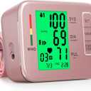 Blood Pressure Monitor,Pink Blood Pressure Machine Bp Cuff Automatic Upper Arm with 8.7-16.5 inches Adjustable Automatic High Blood Pressure Cuff for Home Use 2 x 90 Sets Memory (Pink BP Cuff)