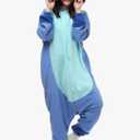 Wishliker Adult Onesie Animal Pajamas Halloween Cosplay Costumes Party Wear Blue XL