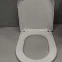 U/D-Shape Toilet Seat Replacement, Soft Close Quiet No Slam, PP Plastic Heavy-Duty Anti-Yellow, Quick Release Easy Install, Fits 17 Medium Round & Elongated Toilets MinS027
