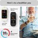 FITVII Fitness Tracker with 24/7 Heart Rate and Blood Pressure Monitor, Blood Oxygen HRV Sleep Tracking Smart Watch, Calorie Step Counter IP68 Waterproof Pedometer Activity Tracker for Women Men