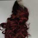 Burgundy Ombre 26 Inch HD Lace Front Wigs for White Women Black Women - Pre Plucked Body Wave Synthetic Wig with Tiny Knots 136 Pre Layered Natural Hairline Glueless Wigs Wear and Go