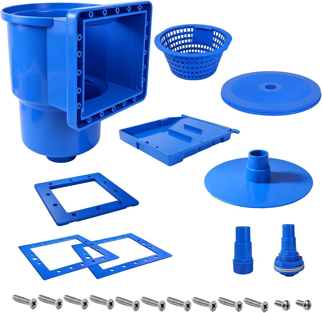 New Above-Ground Pool Skimmer, Thru-lWall-Mounted Above-Ground Pool Skimmer (with Accessories) Opening Width 6-Inch Replaces SP1091LX Above-Ground Pool Skimmer for Standard Pools Wall Openings | Universal Above Ground Pool Skimmer,Superior materials,