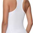 THE GYM PEOPLE Women's Racerback Workout Tank Tops Slim Fit Soft Sleeveless Yoga Shirts (Medium, White)