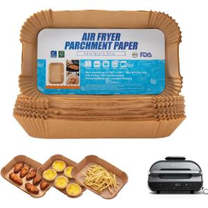 Air Fryer Liners For Ninja Foodi Smart Xl Air Fryer,120Pcs Air Fryer Disposable Paper Liner, Parchment Liners For Ninja FG551 6-in-1 Indoor Grill,Rectangular