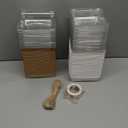 100 Pack Charcuterie Boxes with Clear Lids - Eco-Friendly, Portable, and Leak-Proof Food Containers for Various Delights - 50 Brown & 50 White (Brown&WhiteRectangle)