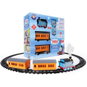 Lionel Mattel Thomas & Friends Battery O Gauge Toy Train Set with Remote, Locomotive, Train Cars, & Track with Authentic Train Sounds, Lights, & Water Vapor Smoke Effects for Kids 4+