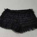 Womens Lace Trim Layered Ruffle Lolita Bloomer Coquette Sexy Boy Shorts Y2k Bubble Frilly Pumpkin Fairy PJ Bottoms (Medium)