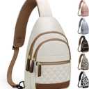 Capolo Sling Bag for Women Men Waterproof Crossbody Bags for Women Trendy Casual Fanny Pack with Convertible Shoulder Strap Chest Bag for Travel Hiking(Beige, Medium)