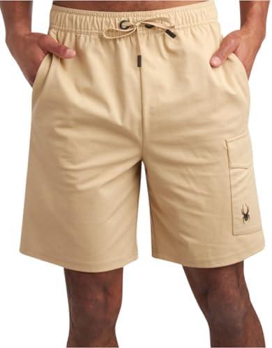 Spyder Mens Athletic Shorts - Stretch Tech Fleece Gym Shorts for Men with Elastic Drawstring Waist & Pockets for Workout, XL