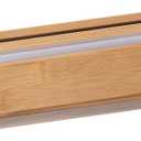 Lipper International Bamboo Wood Dispenser with Cutter for Aluminum Foil, Plastic Wrap, or Wax Paper, Single, 13 7/8" x 3 3/8" x 3 1/2"