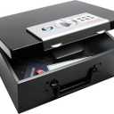 Honeywell Safes & Door Locks - Hideable Small Safe Box - Fire Resistant Document Safety Box for Home - Steel Security Digital Code Lock for Personal Items, Jewelry, Money Safe - 0.26-CU - Black - 6108