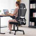 TRALT Office Chair Ergonomic Desk Chair, 330 LBS Home Mesh Office Desk Chairs with Wheels, Comfortable Gaming Chairs (Black)