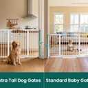 Cumbor 36" Extra Tall Baby Gate, 30-54" Wide Dog Gates for Large Dogs