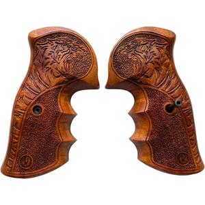 New! Grips Compatible with Ruger GP 100, Super Redhawk, Tiger Carving Rosewood, Handmade