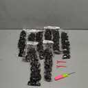 14 Inch Pre Looped Crochet Hair for Black Women - Gogo Curl/Beach Curl/Ocean/Water/Deep Wave Crochet Hair Pack of 8, Synthetic Hair Tangle-Free Natural Look Curly Hair Extensions (1B)