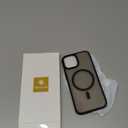 Miracase Magnetic for iPhone 15 Case (Compatible with MagSafe)with 2X Screen Protectors Military-Grade Protection, Anti-Fingerprint Translucent Matte Phone Cover for iPhone 15 6.1 inch, Black