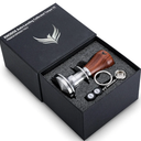 54mm Espresso Tamper for Breville Machine Rosewood KNODOS Auto Leveling, Double Spring Loaded Wooden 30LB Calibrated Coffee Tamper